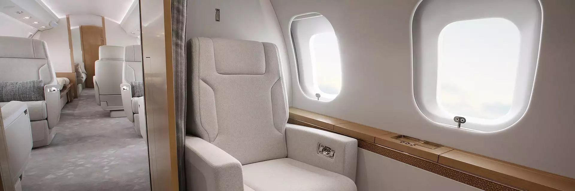Bombardier Global 6500 interior jet booking