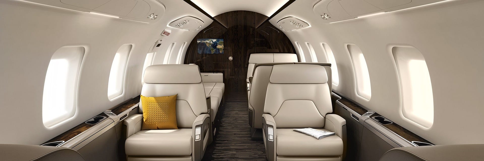 Bombardier Challenger 650 interior jet booking