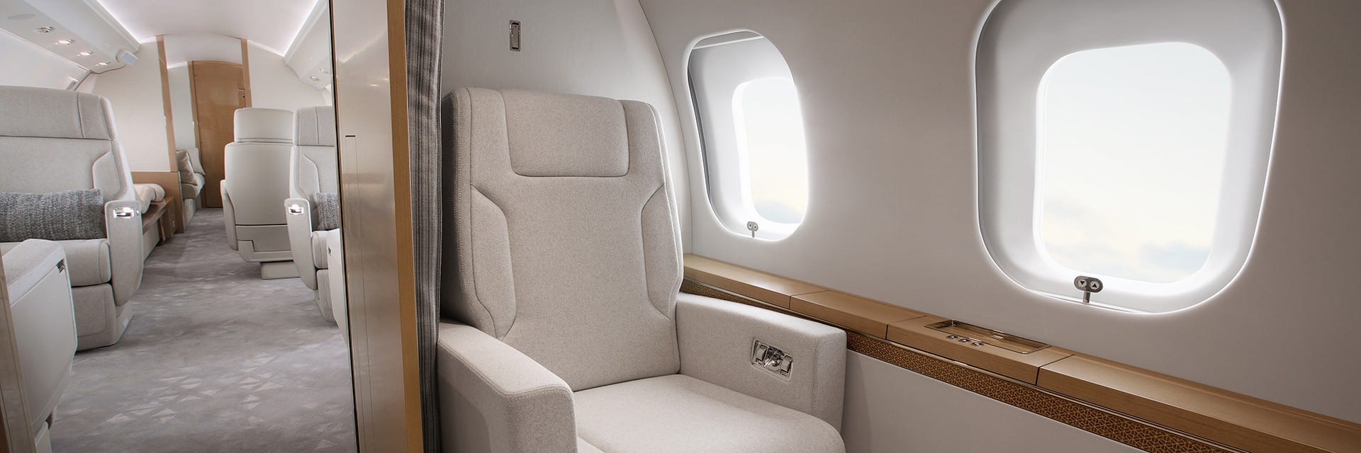 Bombardier Global 6500 interior jet booking