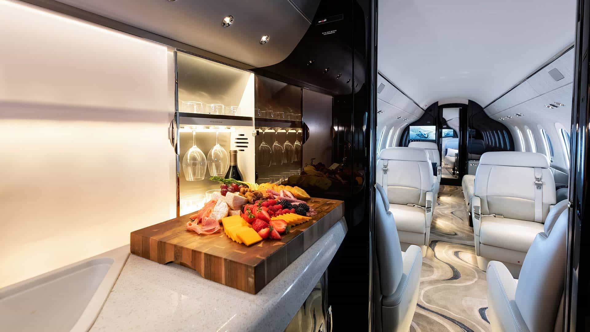 Cessna Citation Longitude interior jet booking