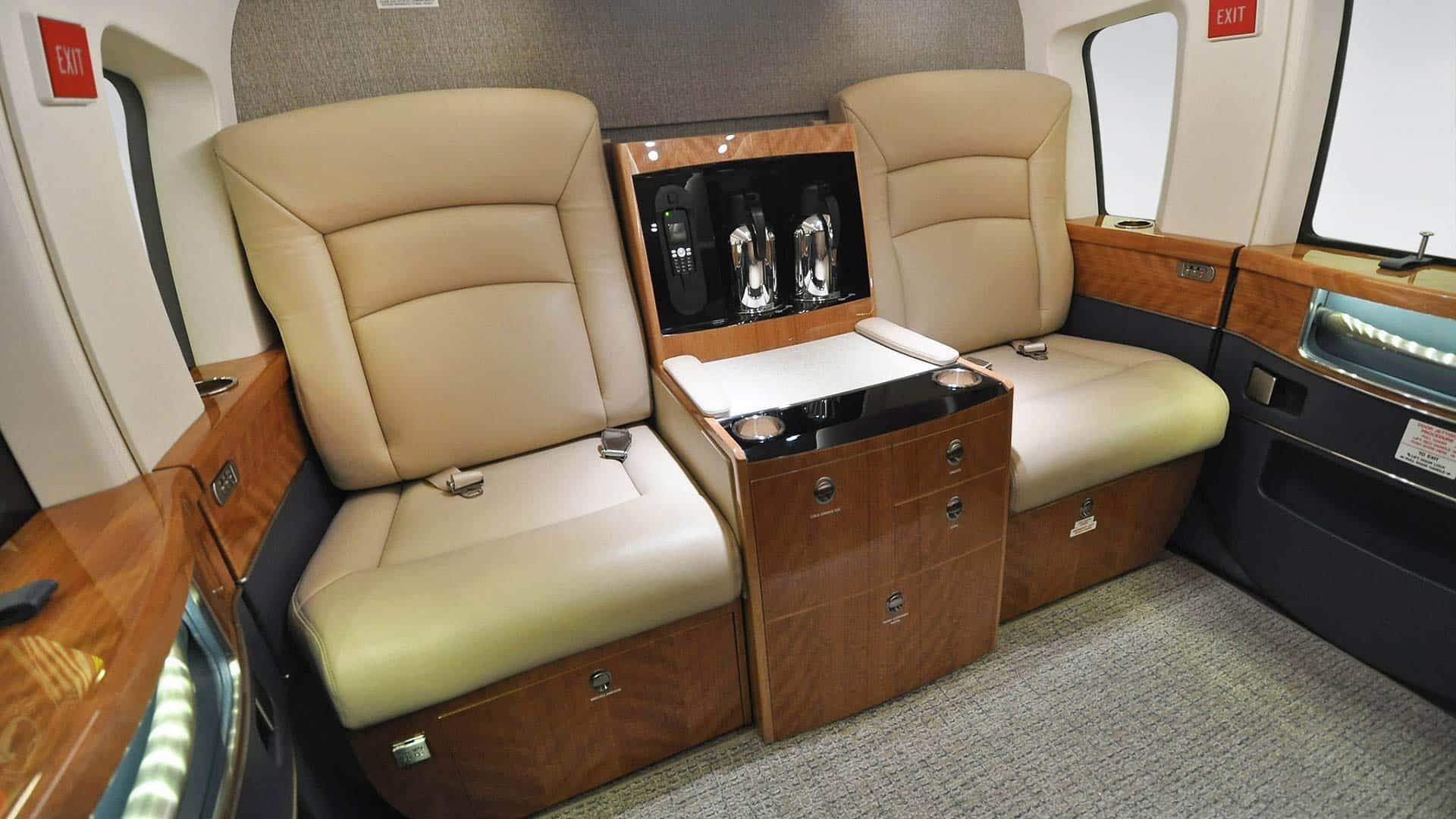Sikorsky S-76 interior helicopters bookin