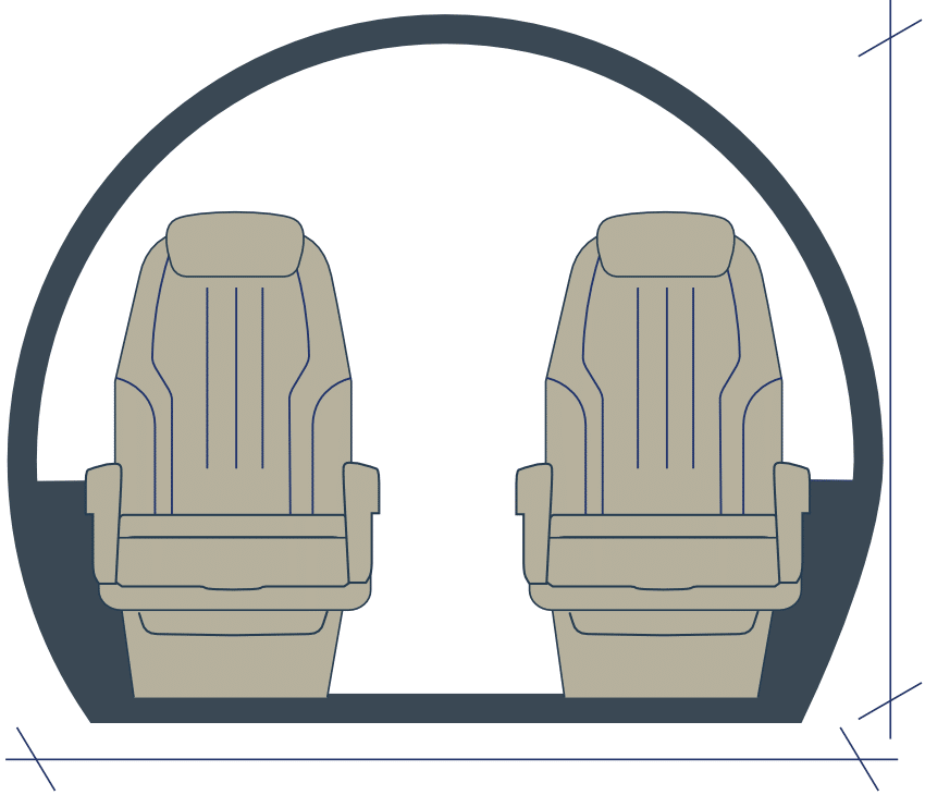 Nextan Cross Section with seats