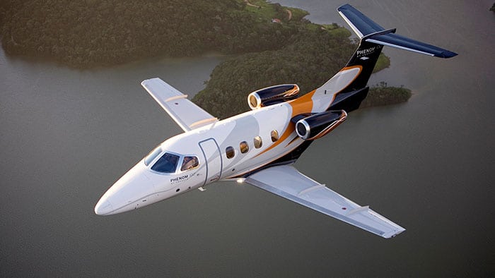Fly to Nice on a Phenom 100 private jet